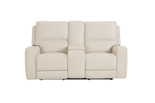 Contemporary Motion Loveseat w/Power & Console