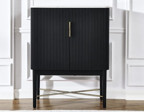 Vida Marble Top WIne Cabinet