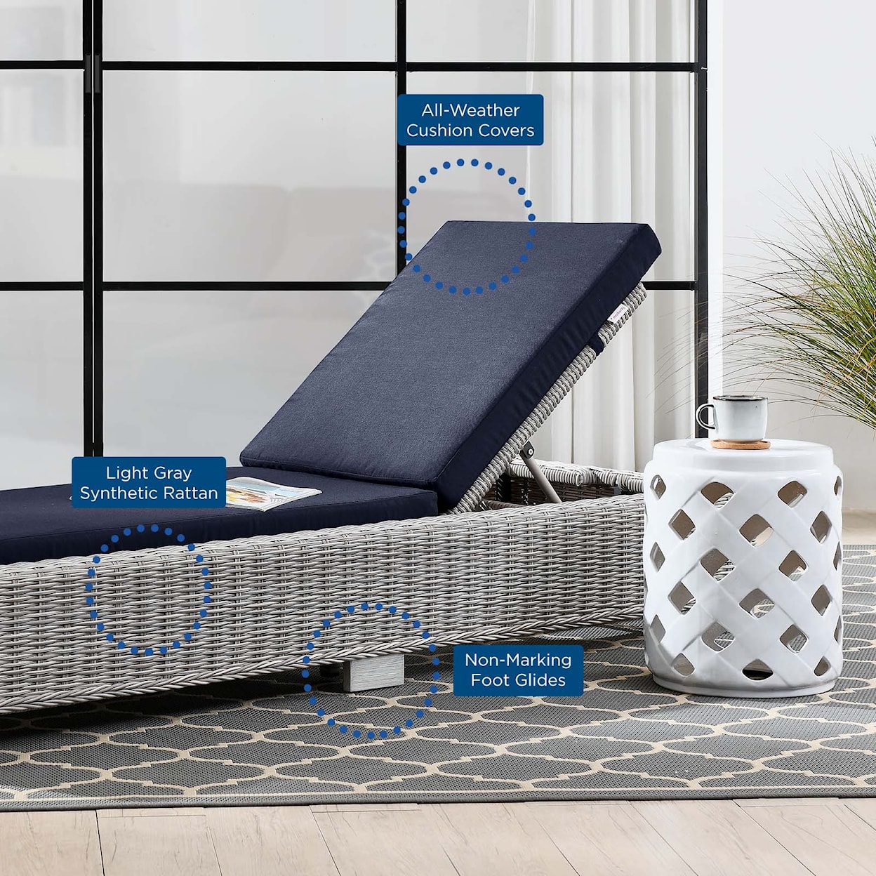 Modway Conway Outdoor Chaise Lounge