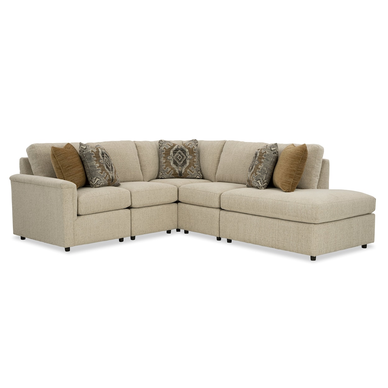 Craftmaster 739050 5-Piece Sectional with Right Chaise