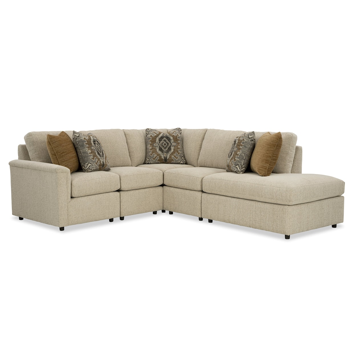 Hickory Craft 739050 5-Piece Sectional with Right Chaise