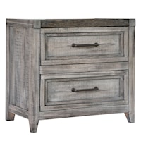 Rustic 2-Drawer Nightstand