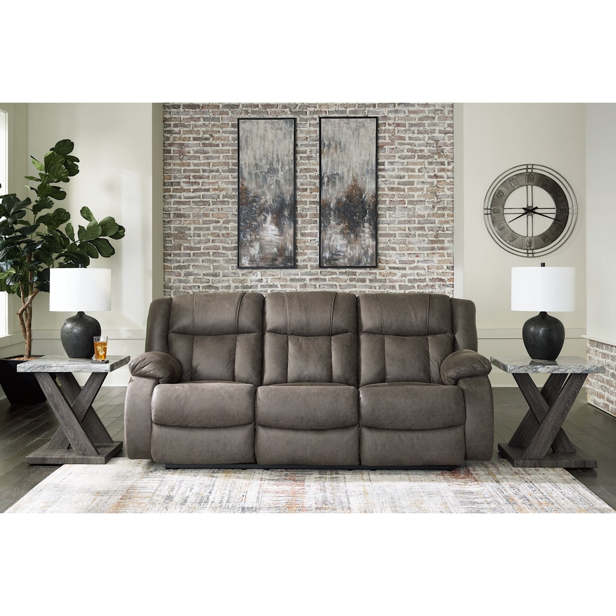 Signature Design by Ashley First Base Reclining Sofa