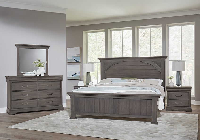 Vaughan Bassett Vista Transitional 5-Piece Queen Mansion Bedroom Set ...