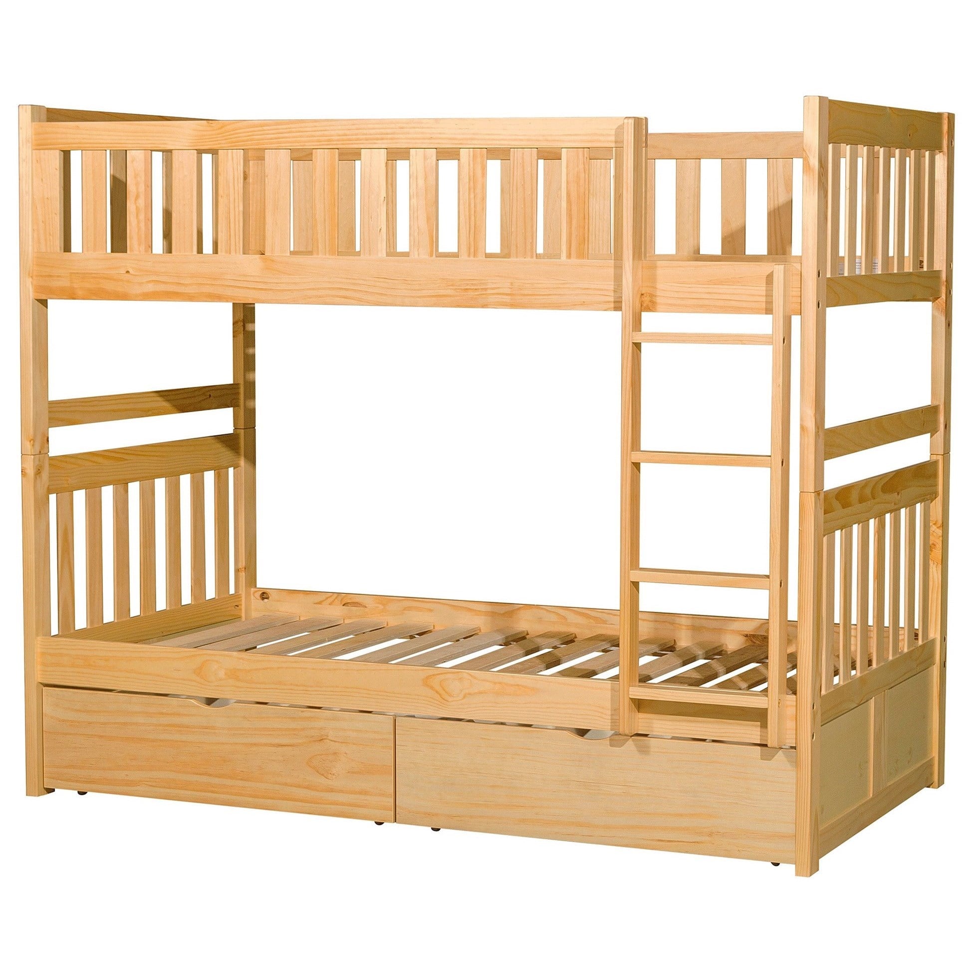 Twin/Twin Bunk Bed with Storage Boxes