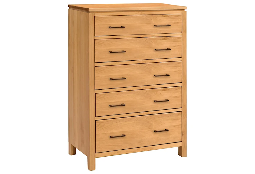 2 West 5 Drawer Chest by Archbold Furniture at Dunk & Bright Furniture