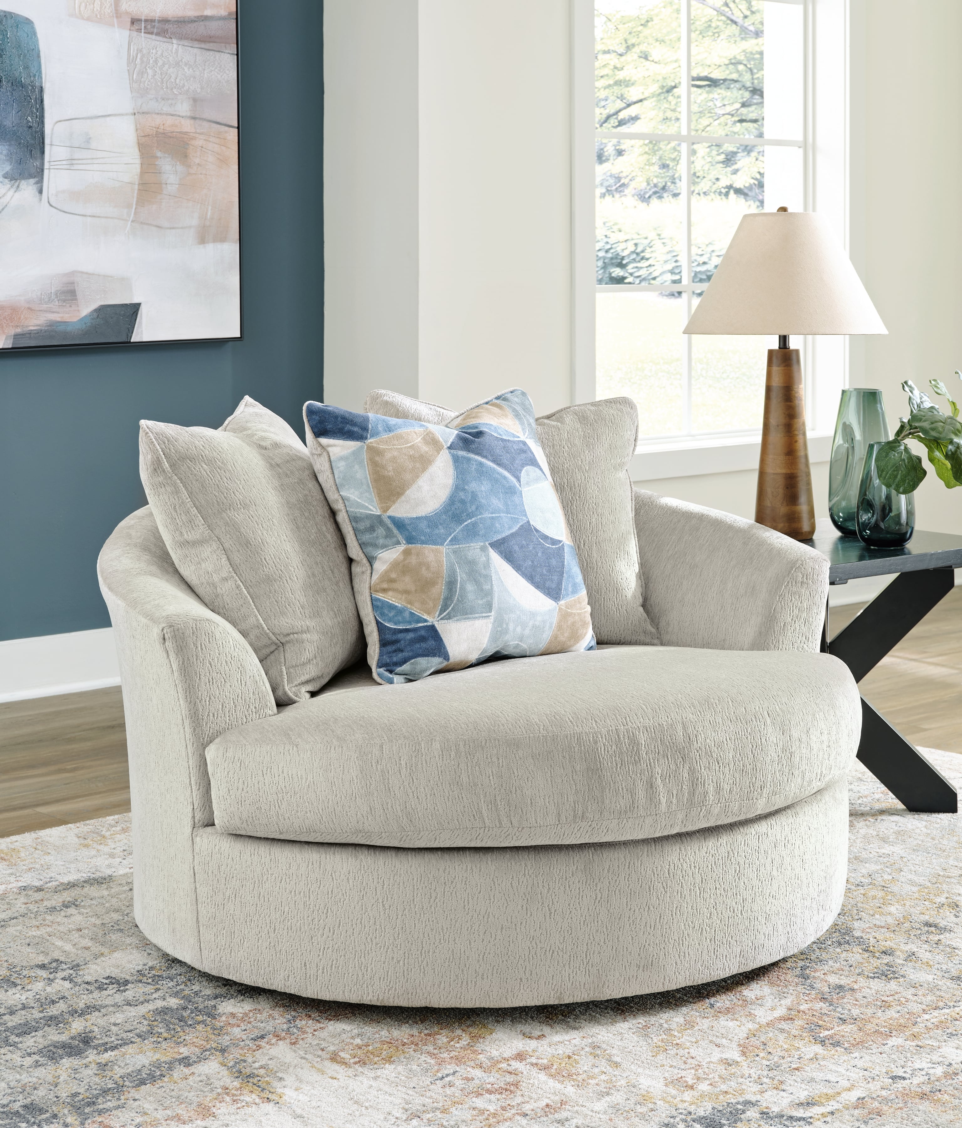 Oversized Swivel Accent Chair