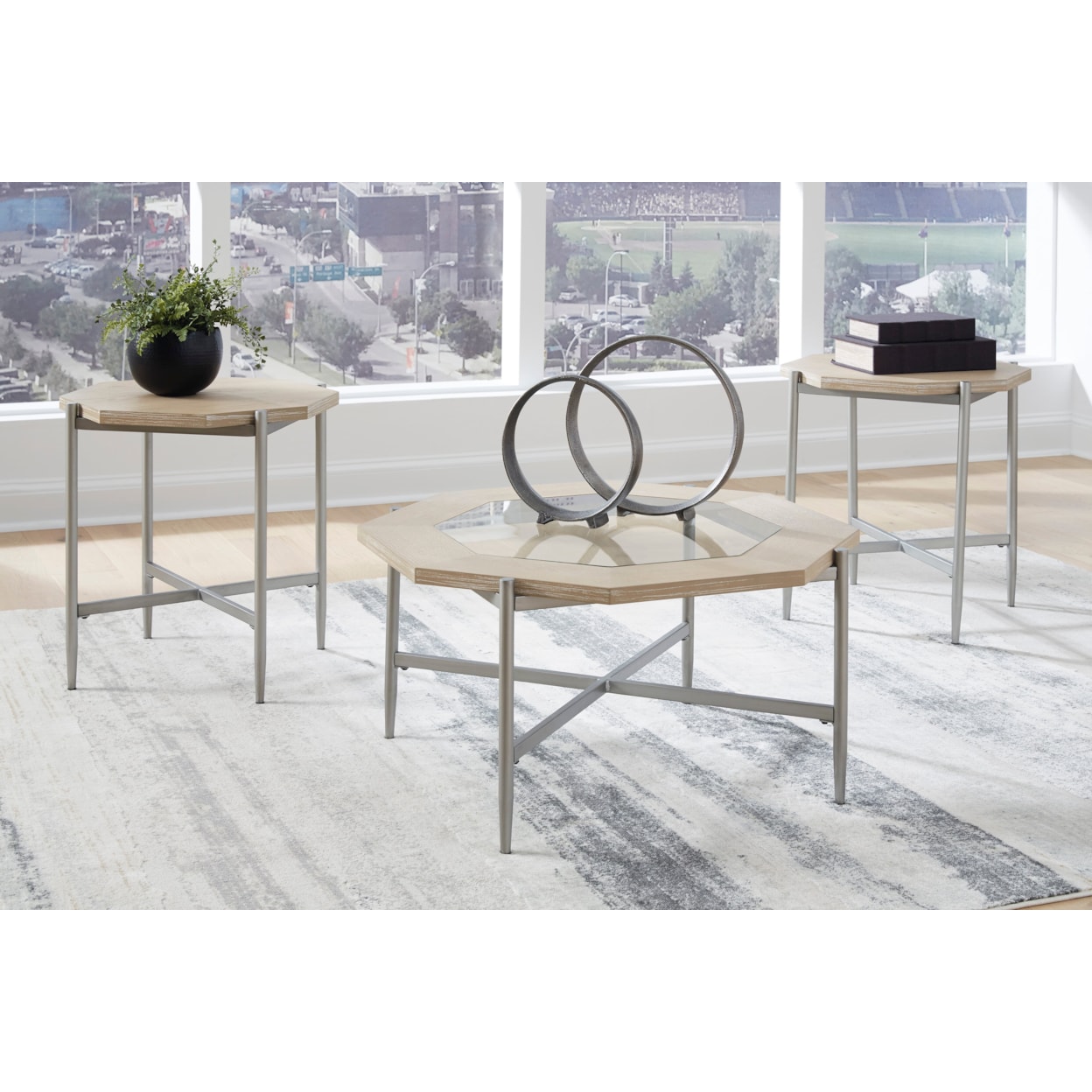 Signature Design by Ashley Varlowe 3-Piece Occasional Table Set