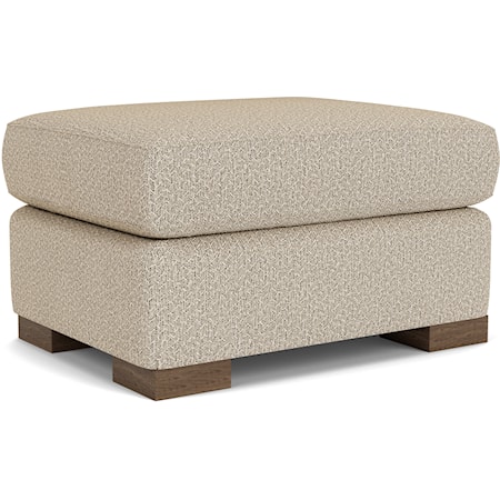 Contemporary Ottoman with Luxury Cushion