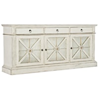 Transitional Premier Entertainment Console with Built-in Outlet