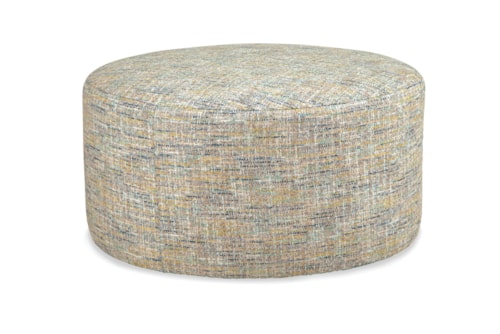 Transitional Accent Ottoman with French Seaming