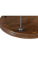 Jofran Larson Industrial Round Cocktail Table with Open Bottom Shelf