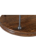 VFM Signature Larson Industrial Larson Round Cocktail Table with Open Bottom Shelf