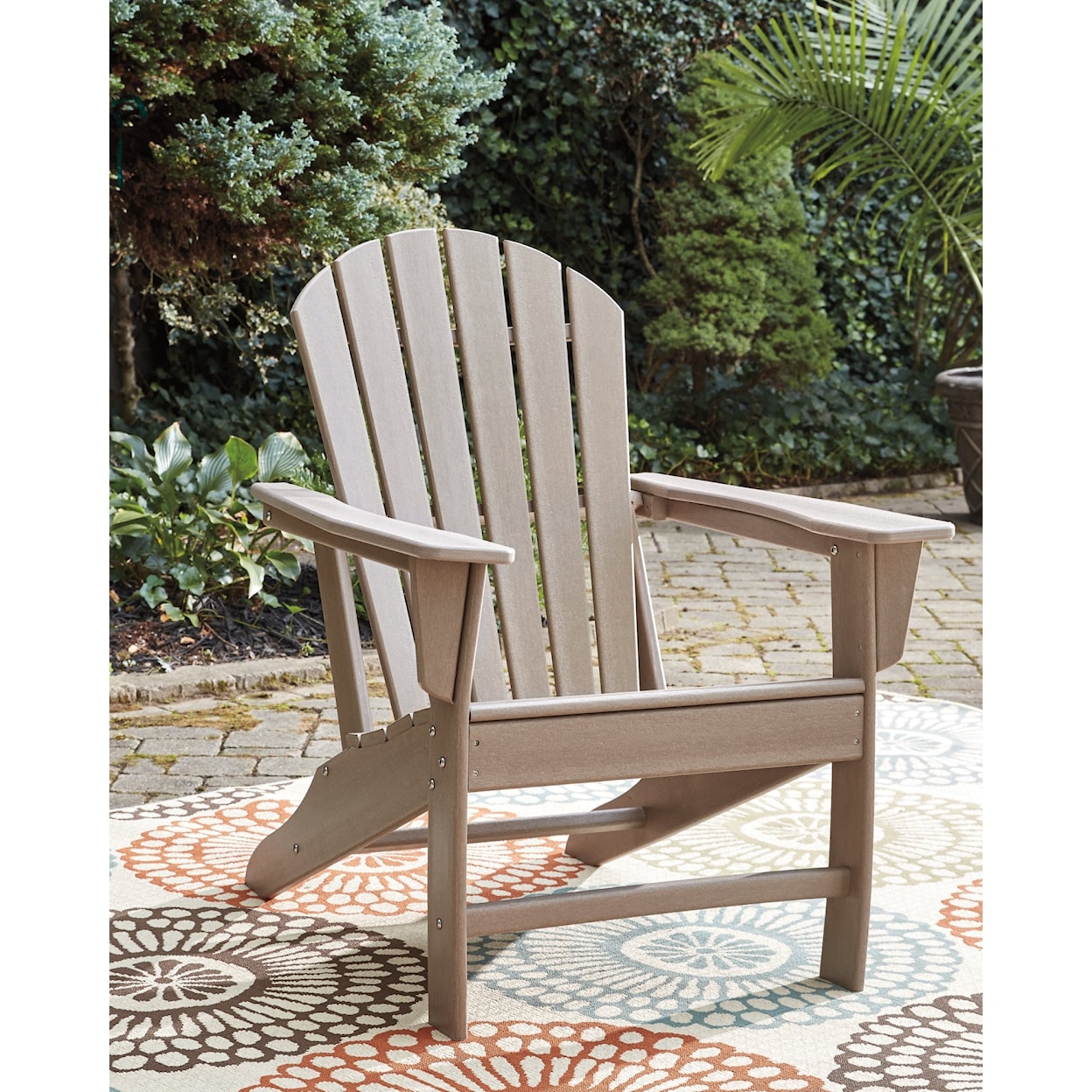 Signature Design Sundown Treasure Adirondack Chair with End Table