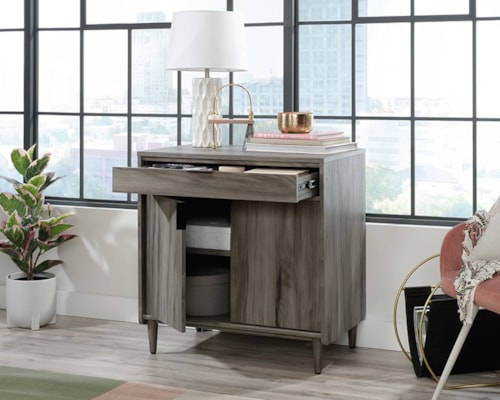 Mid-Century Modern 2-Door Base Storage Cabinet