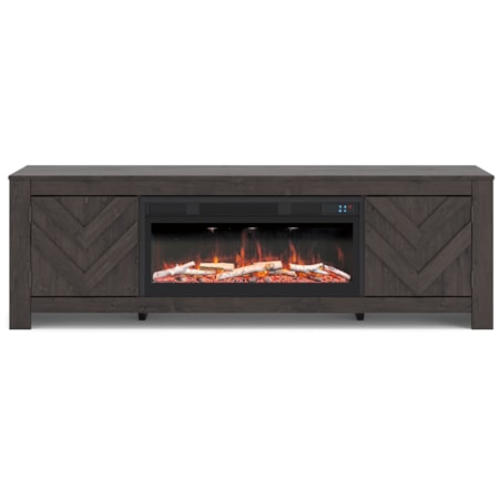 71" TV Stand With Electric Fireplace