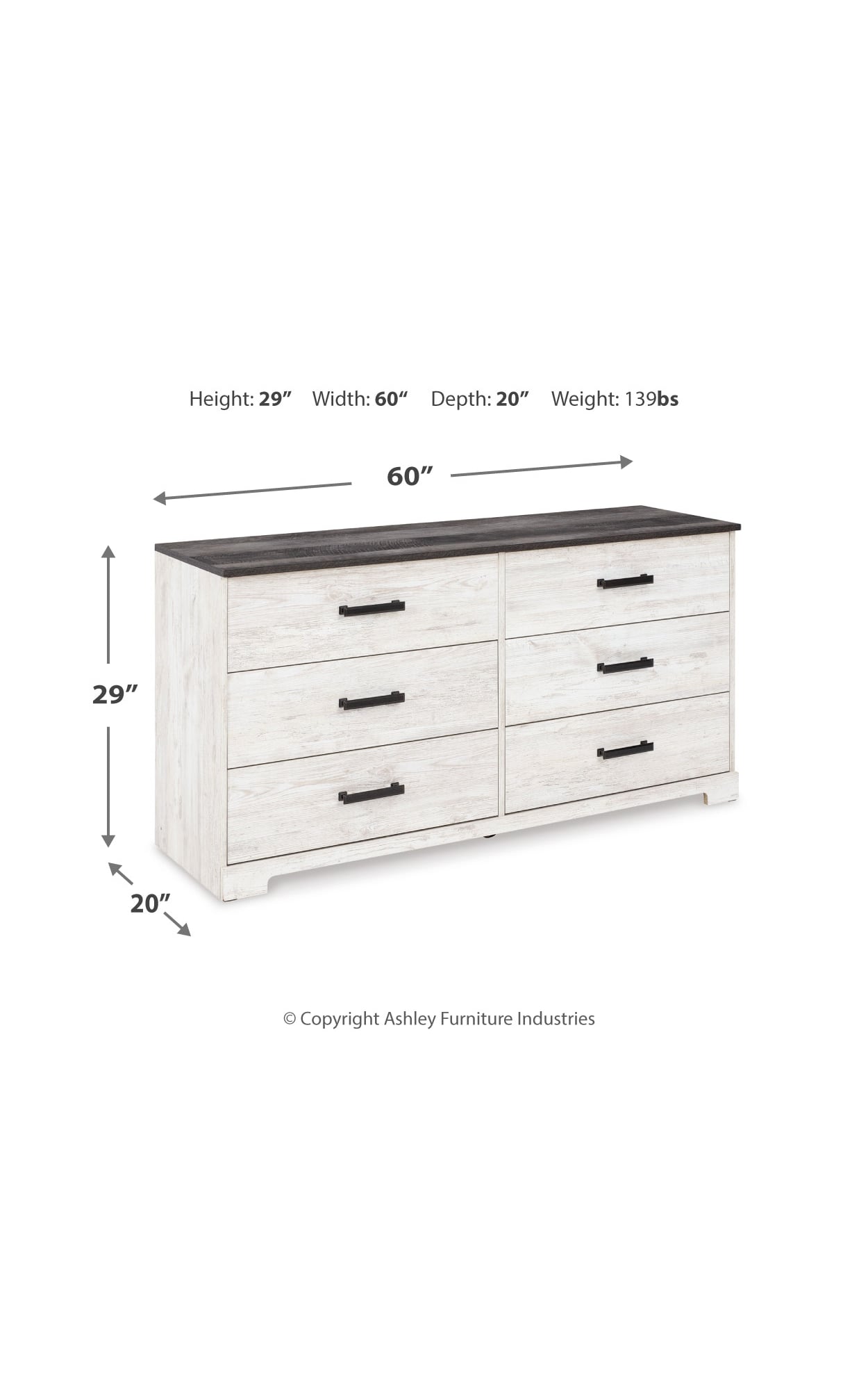 Signature Design by Ashley Shawburn 6-Drawer Dresser