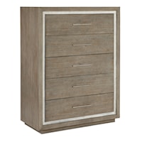 Casual 5-Drawer Chest with Felt and Cedar Lined Drawers