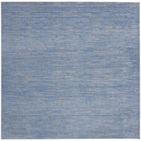 9'  Blue/Grey Square Rug