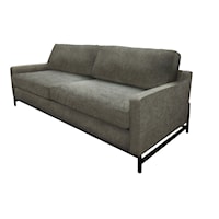 Transitional Loveseat with Iron Base