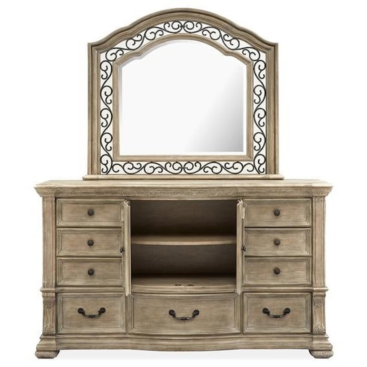 Magnussen Home Marisol Bedroom Dresser and Mirror Set