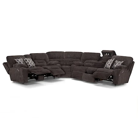 Casual 4-Piece Sectional Sofa with USB Ports