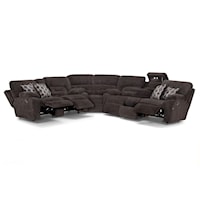 Casual 4-Piece Sectional Sofa with USB Ports