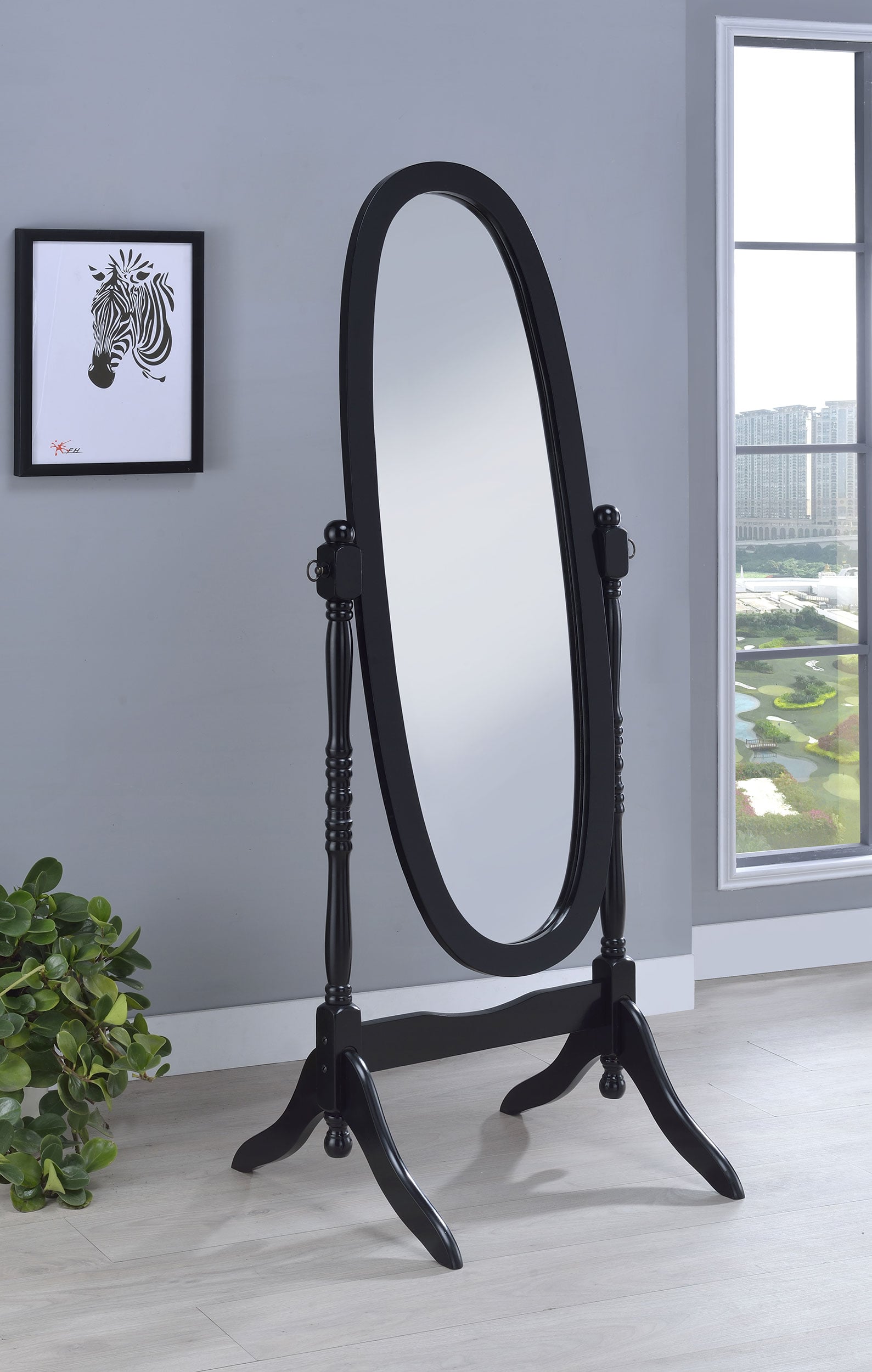 Wood Adjustable Full Length Cheval Mirror