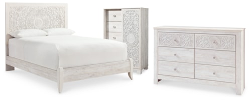 Queen Panel Bed, Dresser And Chest