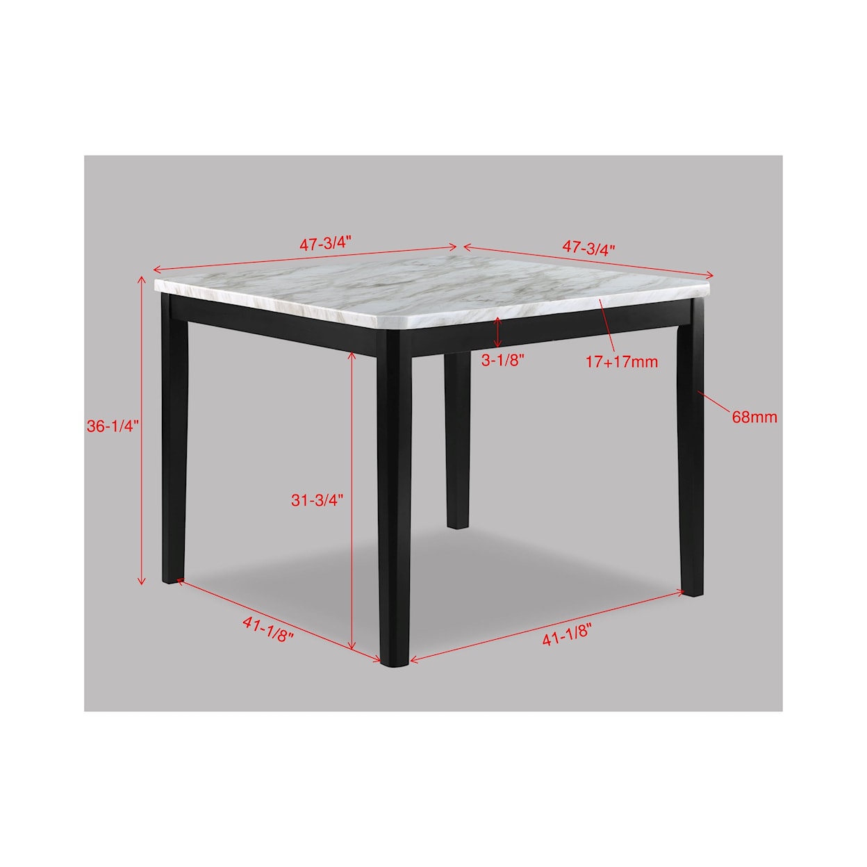 CM Pascal 5-Piece Counter Height Dining Set