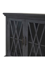 Powell Kelcey Transitional Colonial 2-Door Cabinet with Lattice Detailing