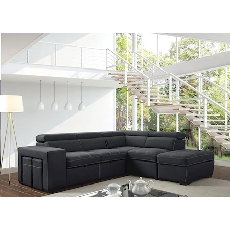3-Piece Sectional with Adjustable Headrests