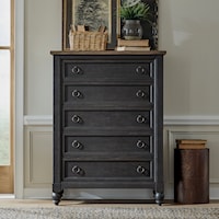 Transitional 5-Drawer Bedroom Chest with Dovetail Construction