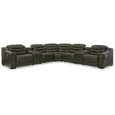 Contemporary 7-Piece Power Reclining Sectional