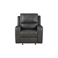 Leather Glider Recliner w/ Power Footrest, Headrest and Lumbar