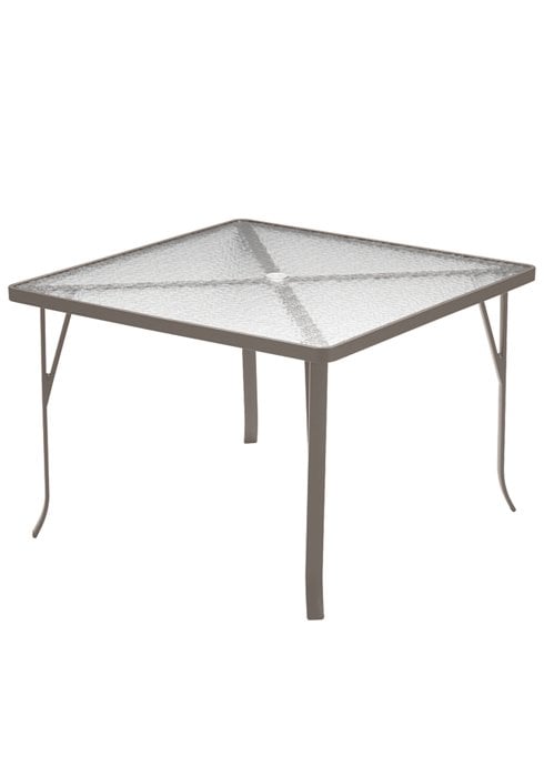 Dining Table 42" Square Acrylic With Hole