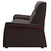 Stressless by Ekornes Mary 3-Seat Power Reclining Sofa w/ Wood Arms
