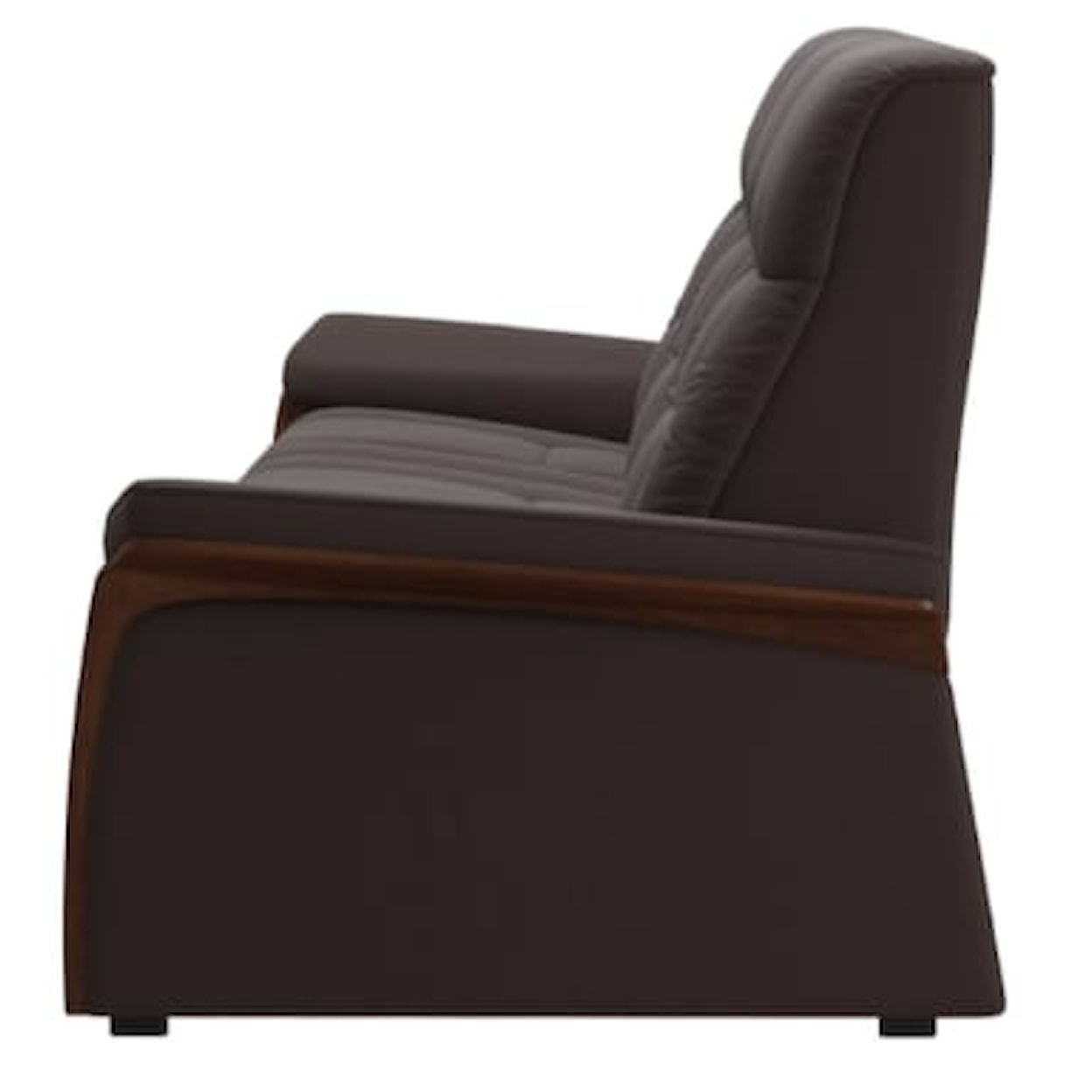 Stressless by Ekornes Mary 3-Seat Power Reclining Sofa w/ Wood Arms