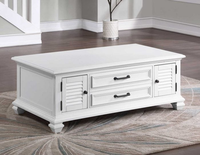 Broyhill white store coffee table