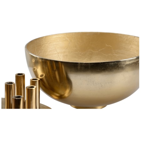Fluted Brass Vase