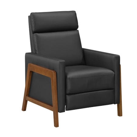 Faux-Leather Push-Back Recliner
