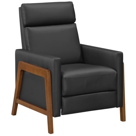 Faux-Leather Push-Back Recliner