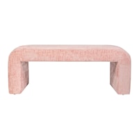 Sophia Casual Small Upholstered Accent Bench - Pink