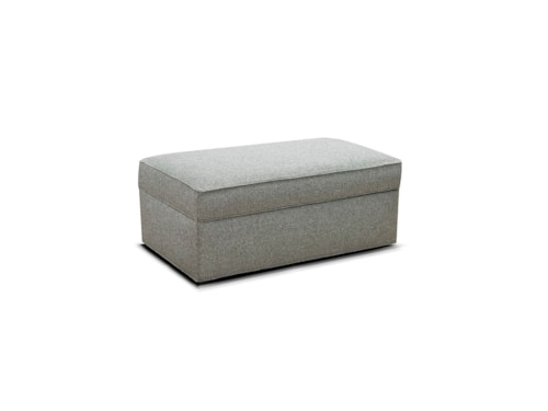 Transitional Rectangular Storage Ottoman with Casters