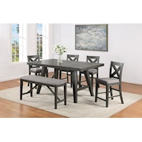 Transitional Counter-Height 6-Piece Dining Set