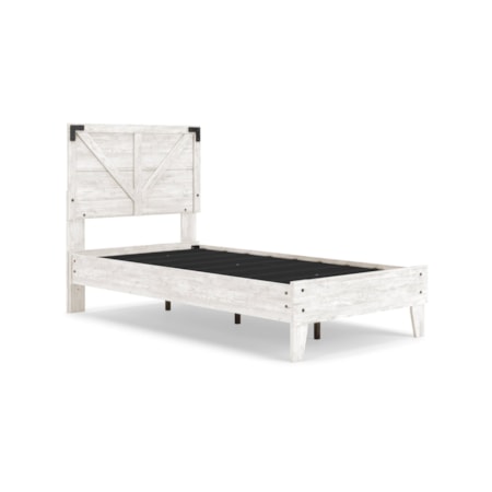 Twin Crossbuck Panel Platform Bed