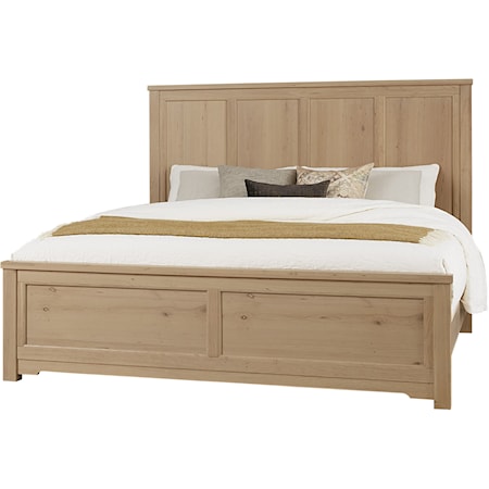 Transitional California King Six Panel Bed