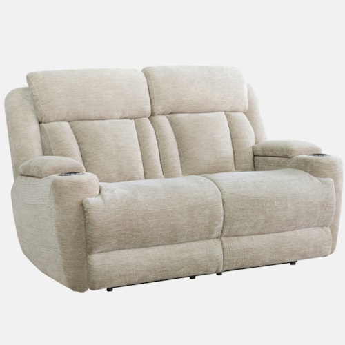 Casual Power Reclining Loveseat with Power Headrests