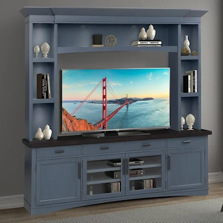 Entertainment Wall Unit with LED Lights