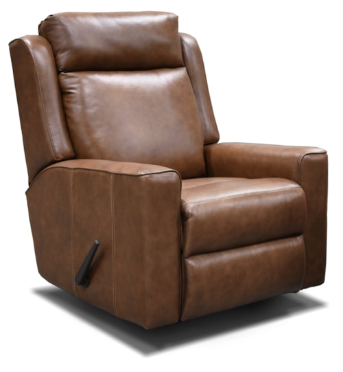 Casual Leather Swivel Gliding Recliner